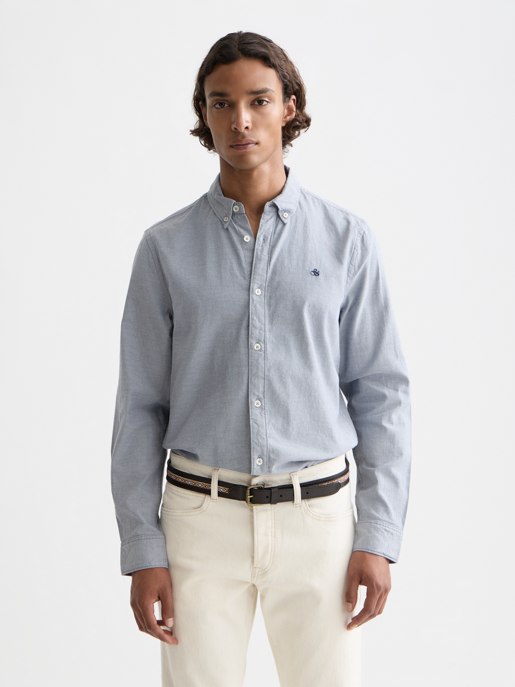 Seasonal Essentials solid oxford shirt
