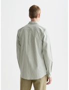 Seasonal Core Striped Oxford Regular-fit Shirt back view showing fit and finish by Scotch & Soda