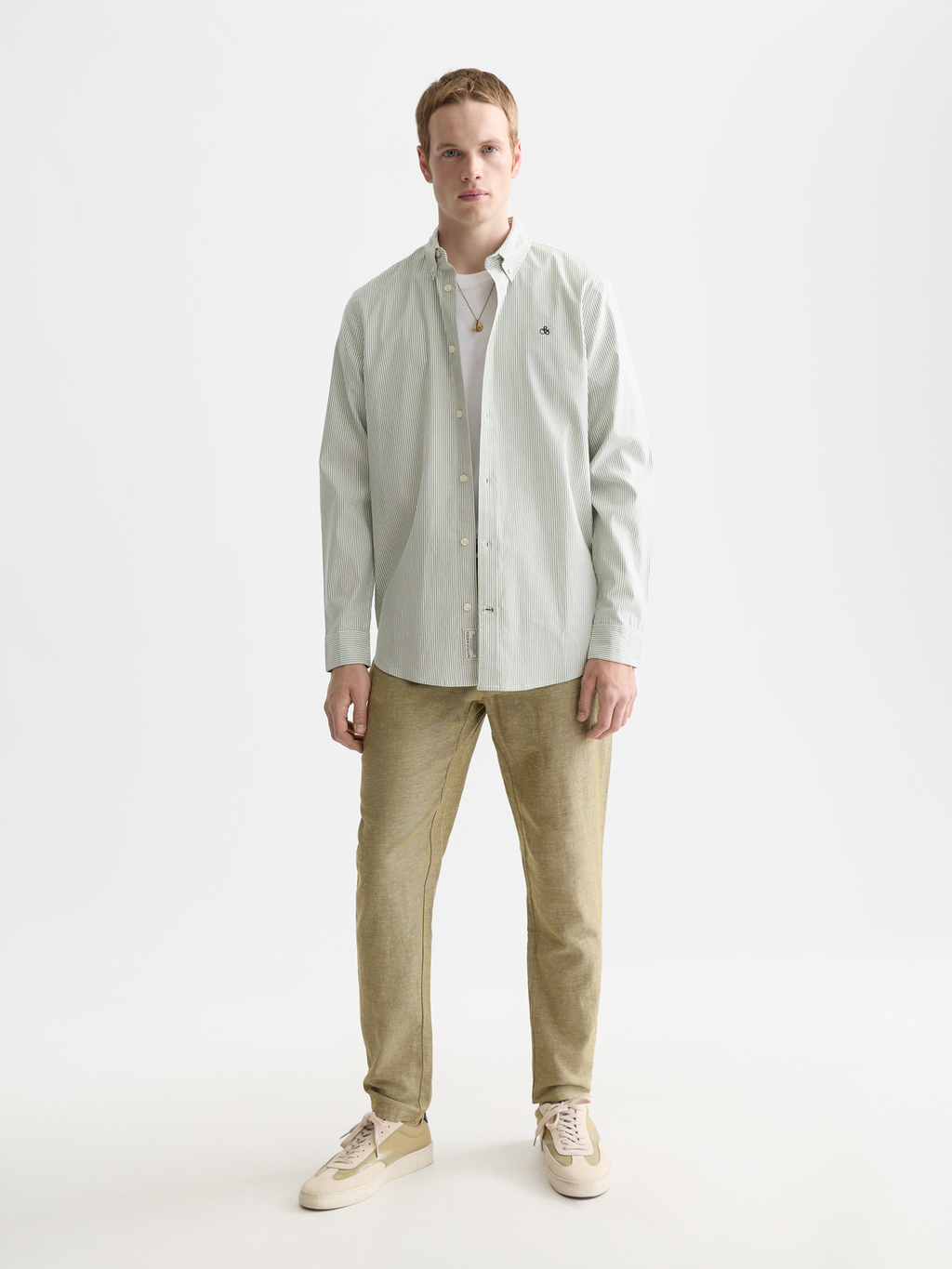 Seasonal Essentials striped oxford shirt
