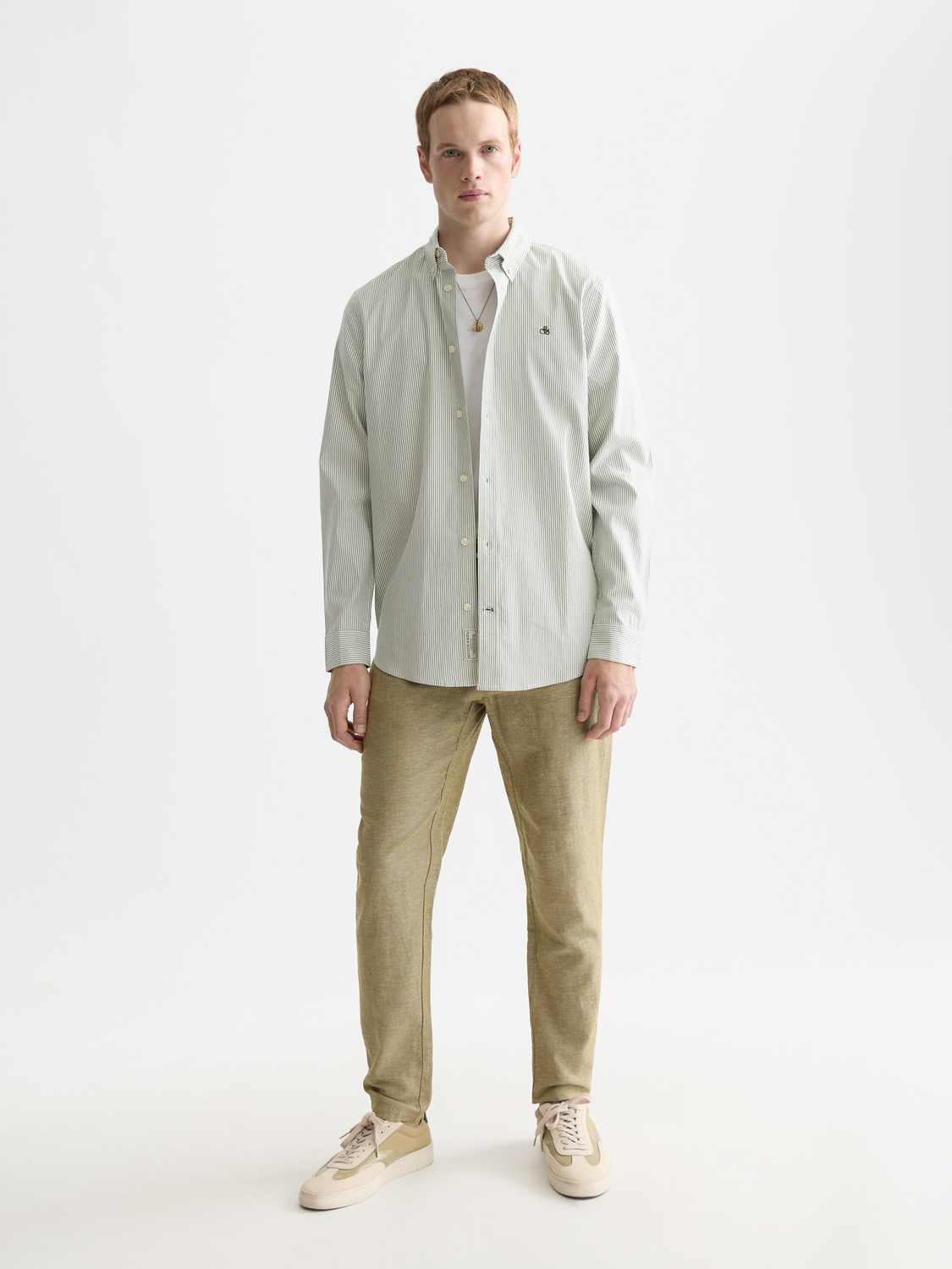 Seasonal Essentials striped oxford shirt