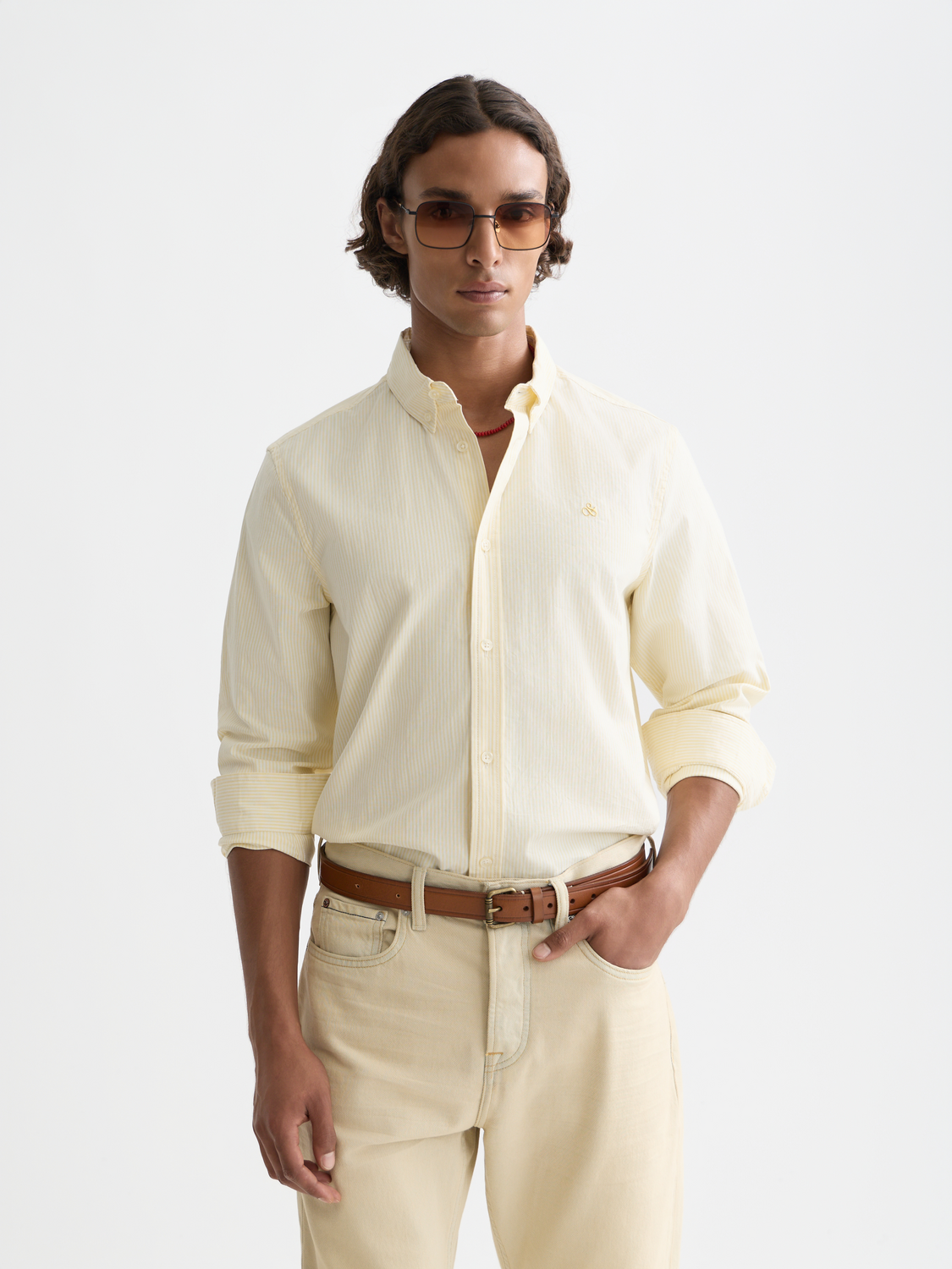 Seasonal Essentials striped oxford shirt