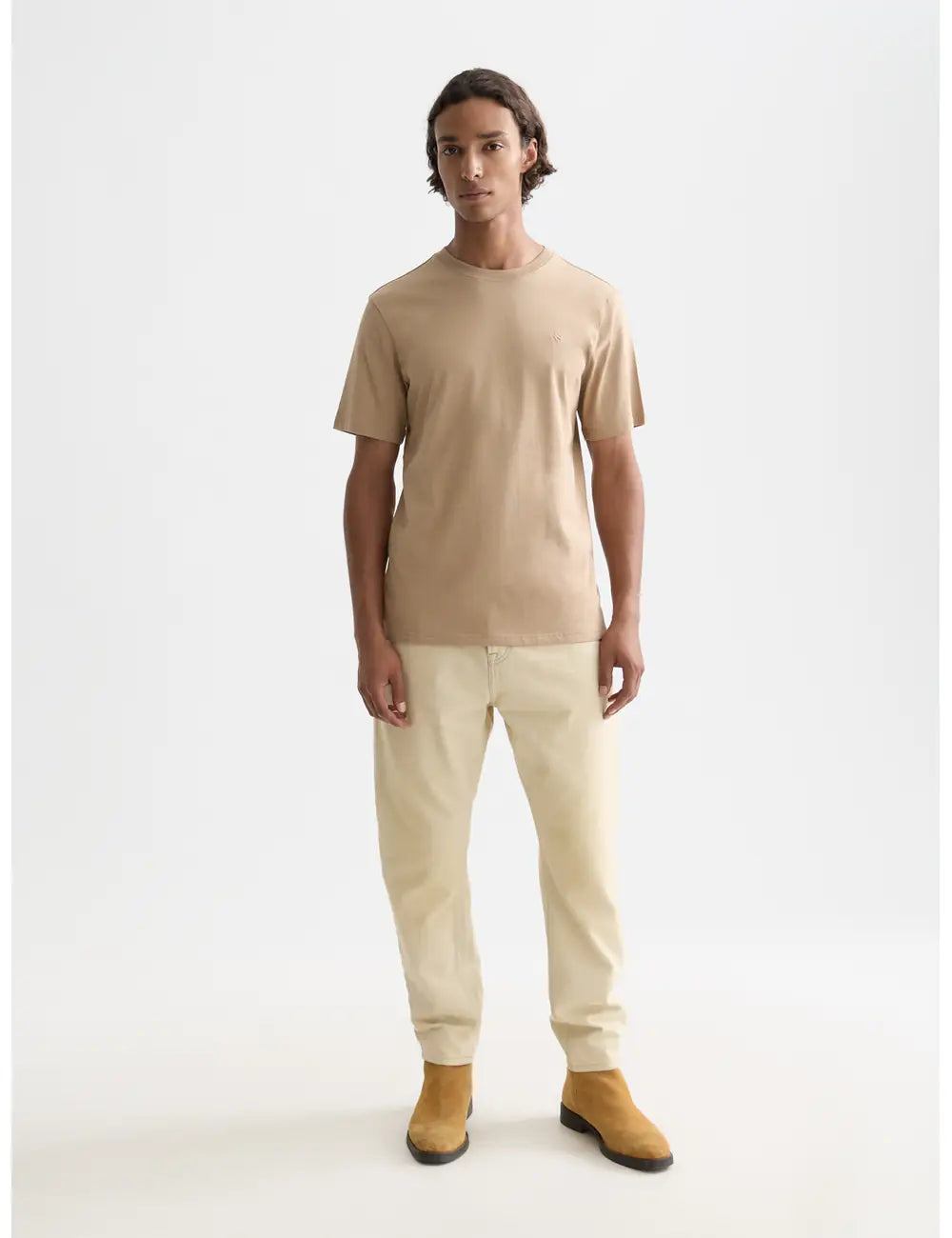 Seasonal Core Chest Logo Regular-fit T-shirt front view showing fit and finish by Scotch & Soda