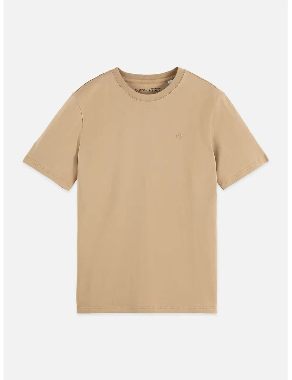 Seasonal Core Chest Logo Regular-fit T-shirt front view showing fit and finish by Scotch & Soda