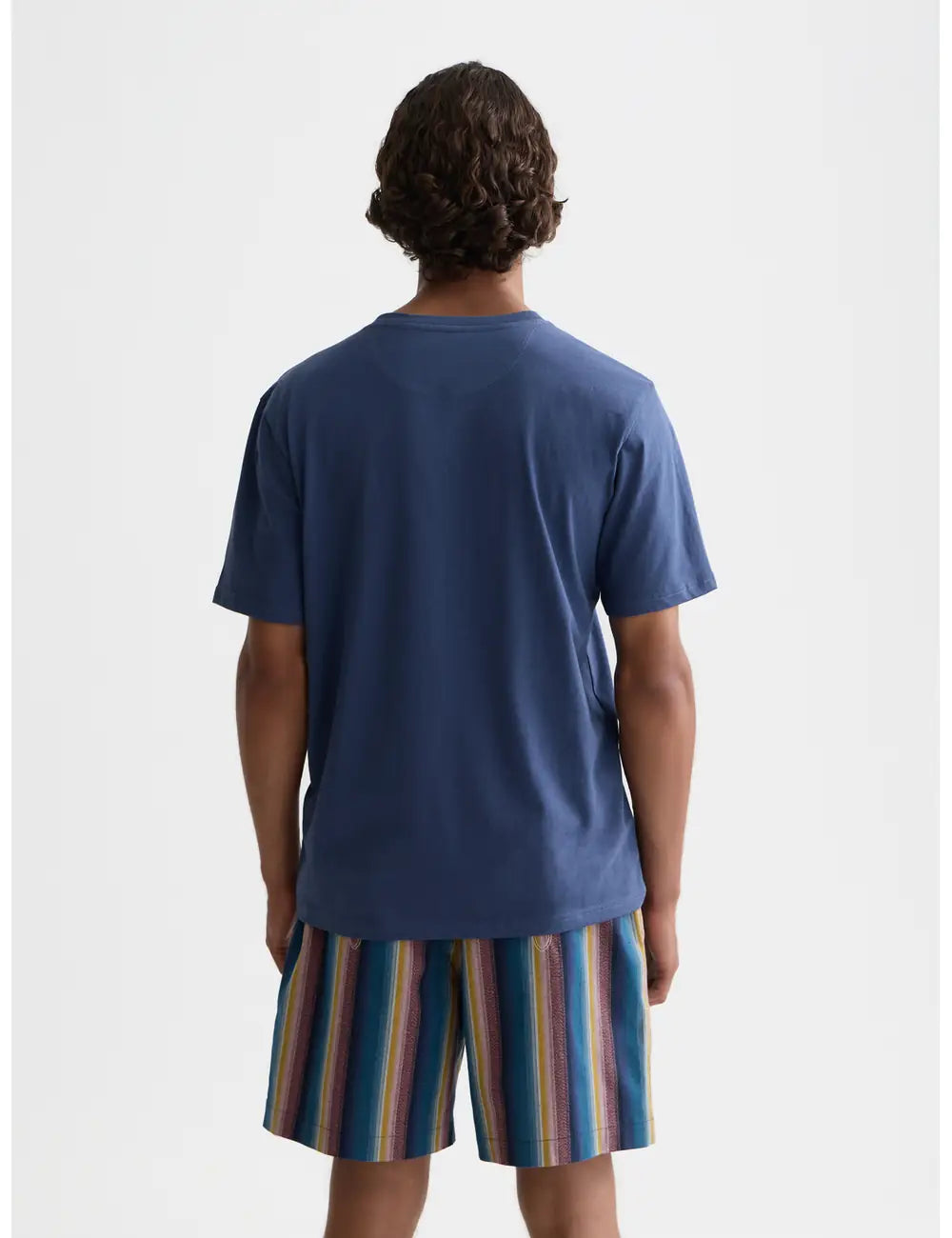 Seasonal Core Chest Logo Regular-fit T-shirt back view showing fit and finish by Scotch & Soda