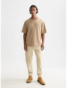 Seasonal Core 3 Crosses Chest Pocket Loose-fit T-shirt front view showing fit and finish by Scotch & Soda