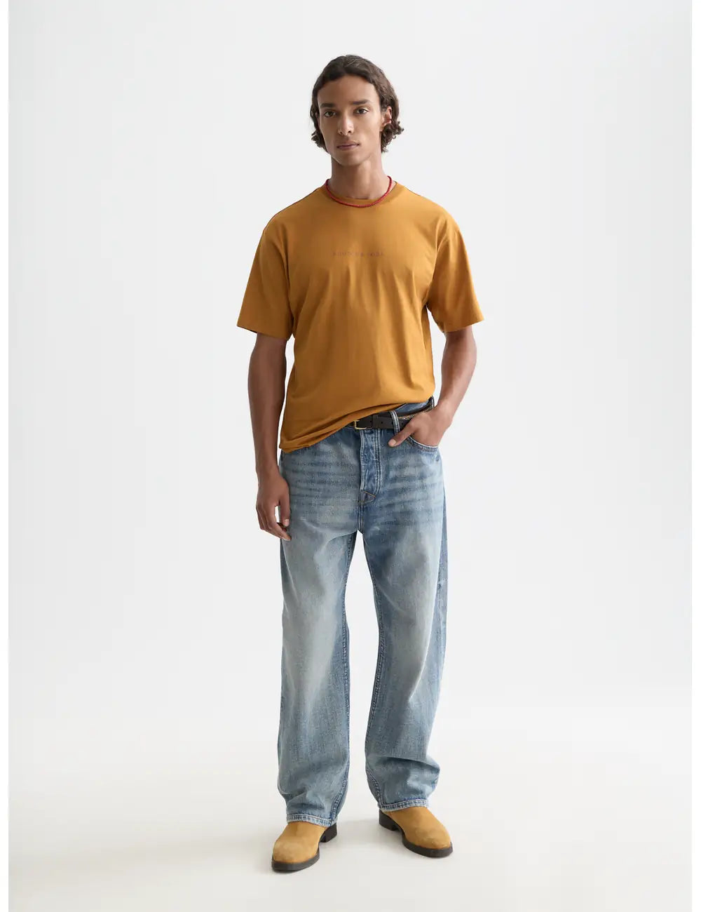 Seasonal Core Chest Artwork Relaxed-fit T-shirt front view showing fit and finish by Scotch & Soda