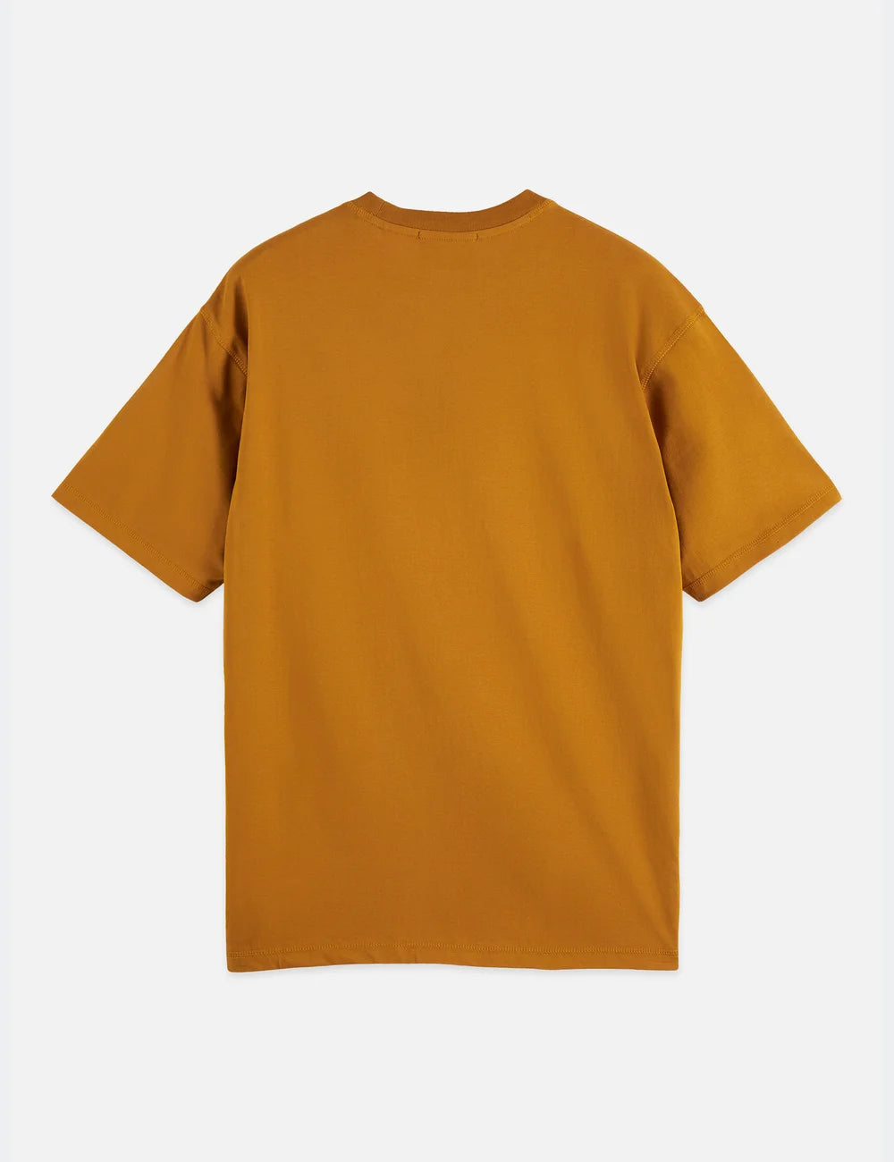 Seasonal Core Chest Artwork Relaxed-fit T-shirt flat lay showing product details by Scotch & Soda