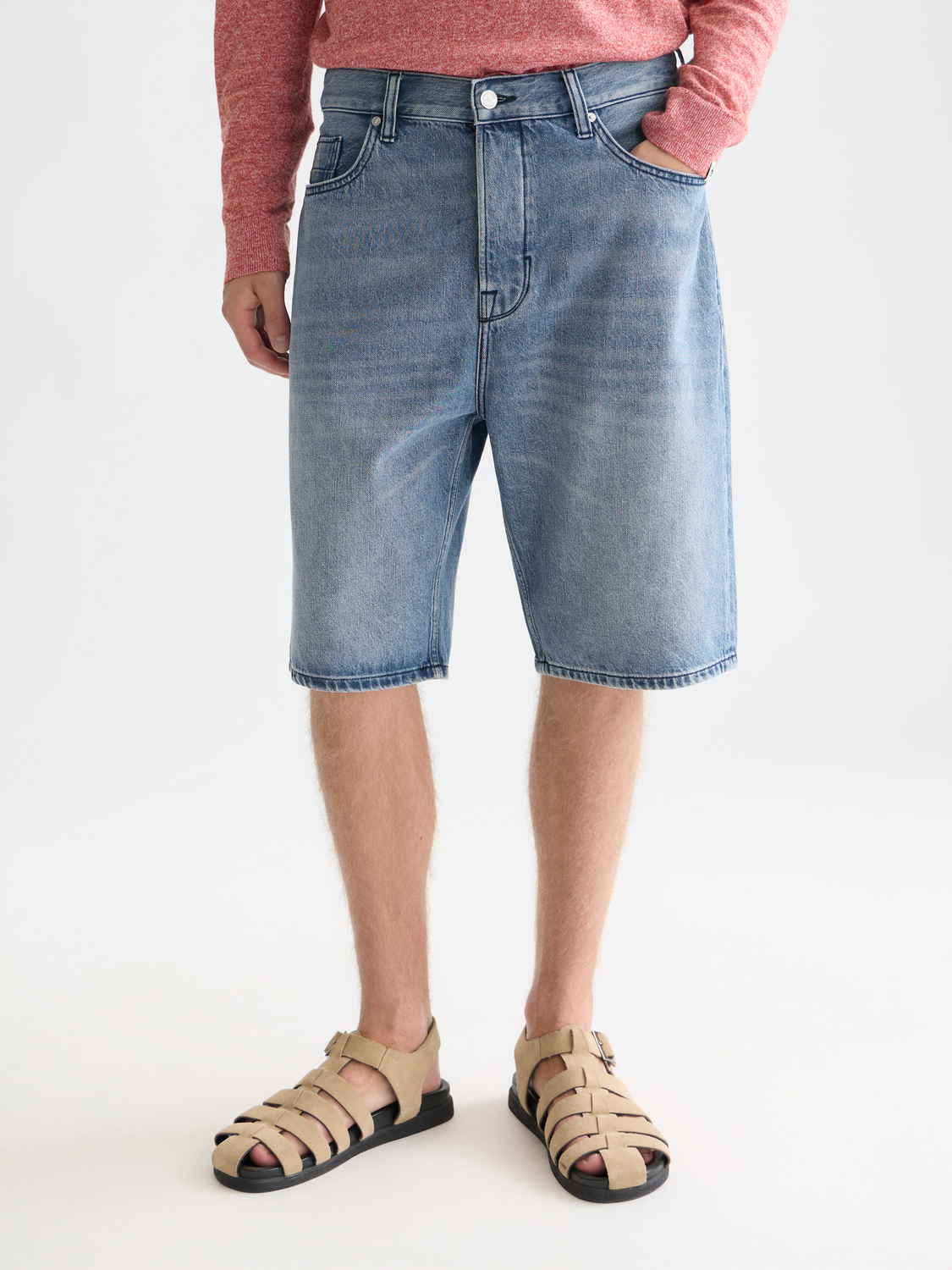The Pitch loose denim shorts