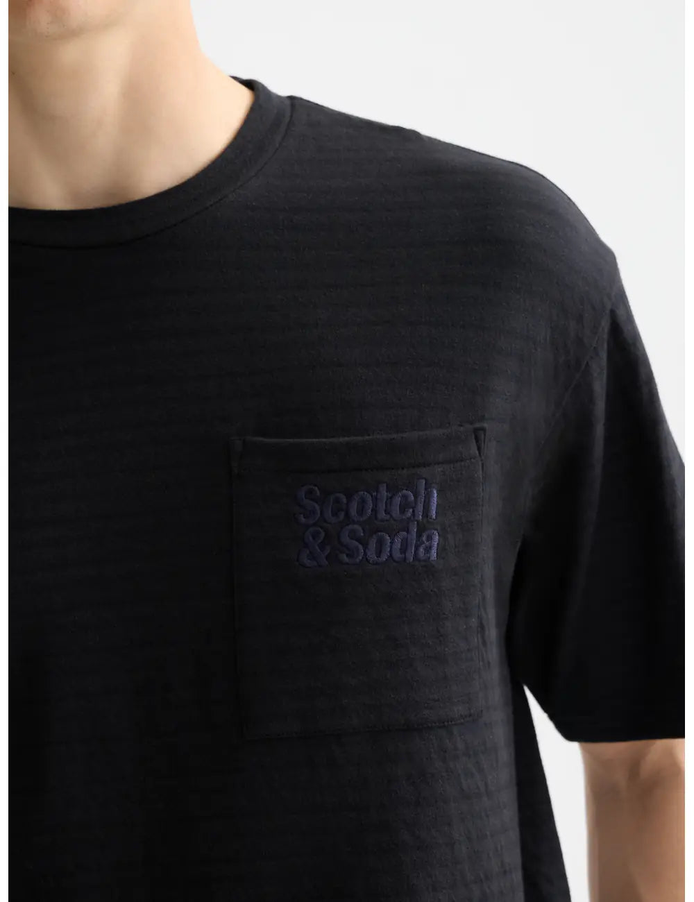 Double Face Jersey Tee flat lay back view by Scotch & Soda