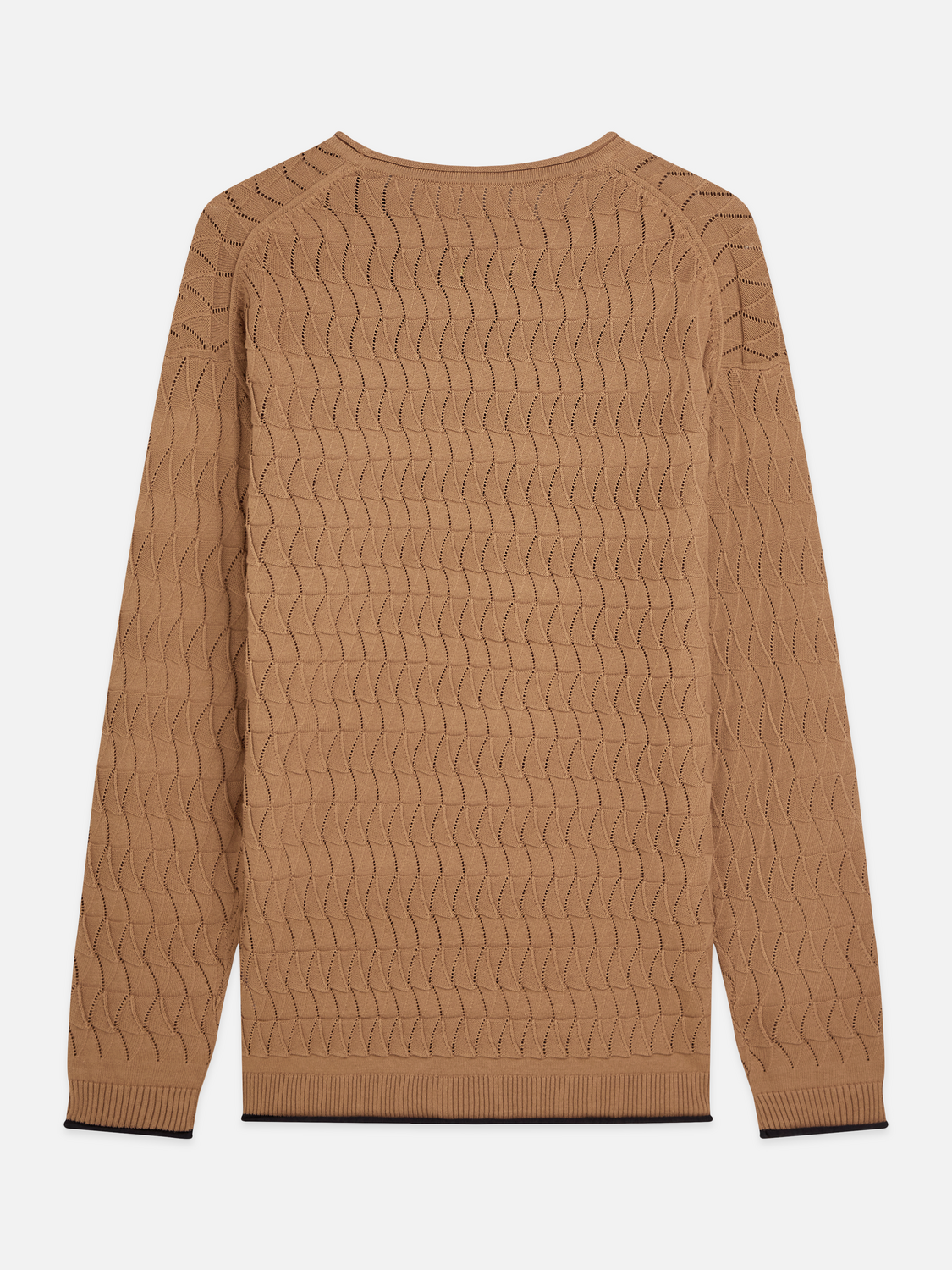 Pointelle dropped shoulder pullover