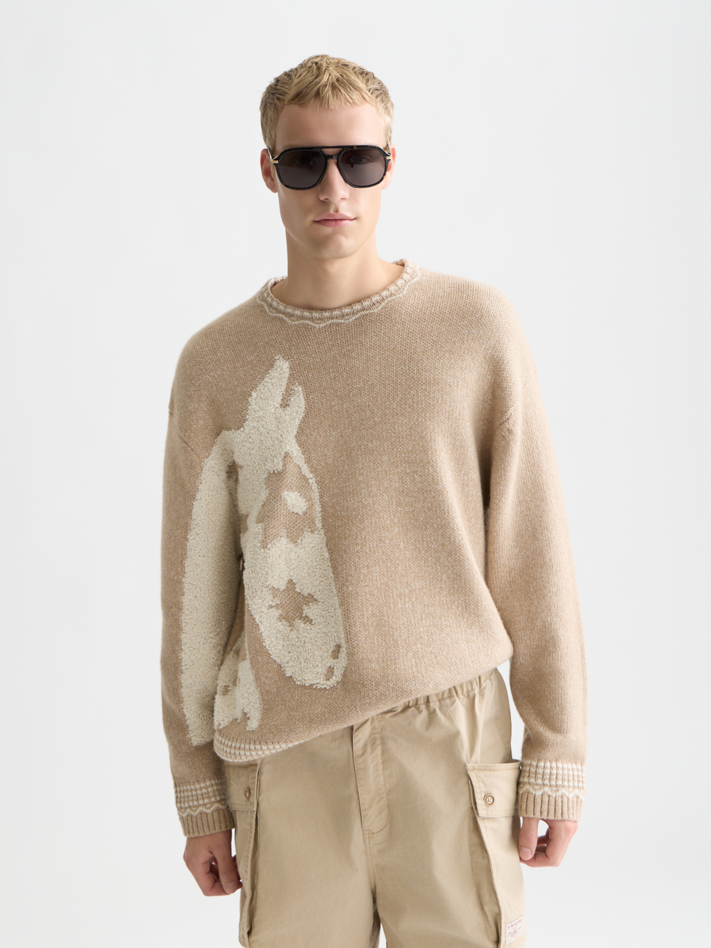 Jacquard loose pullover