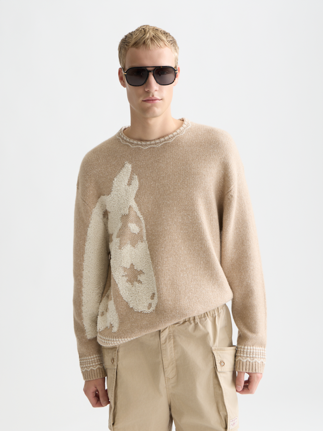 Jacquard loose pullover