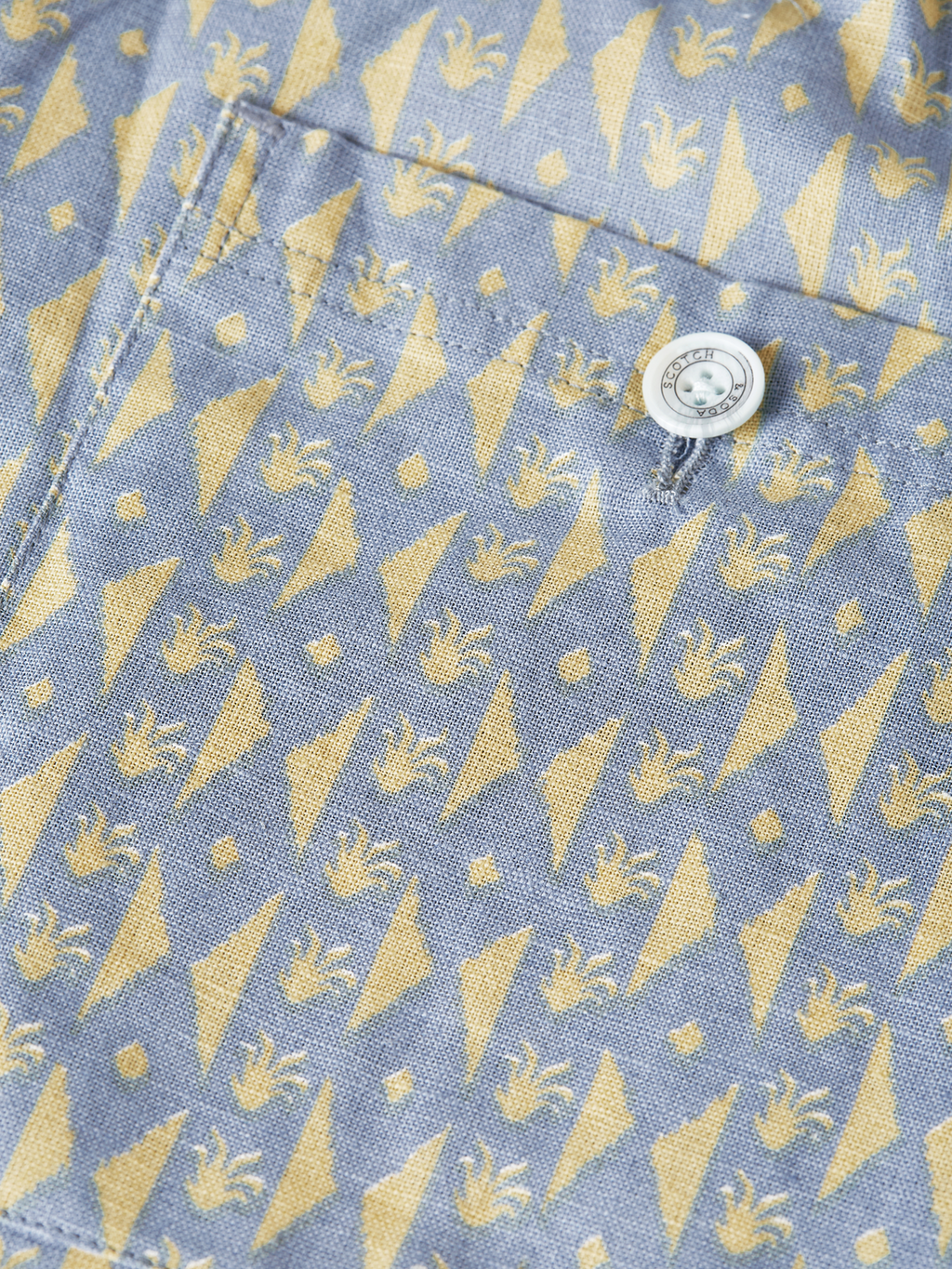 Fave printed linen relaxed bermuda shorts