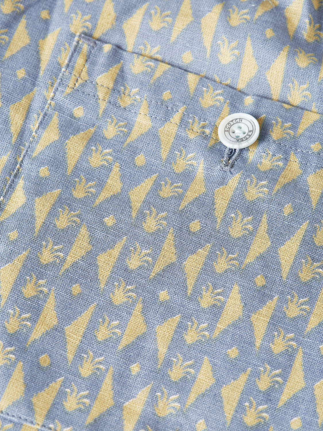Fave printed linen relaxed bermuda shorts