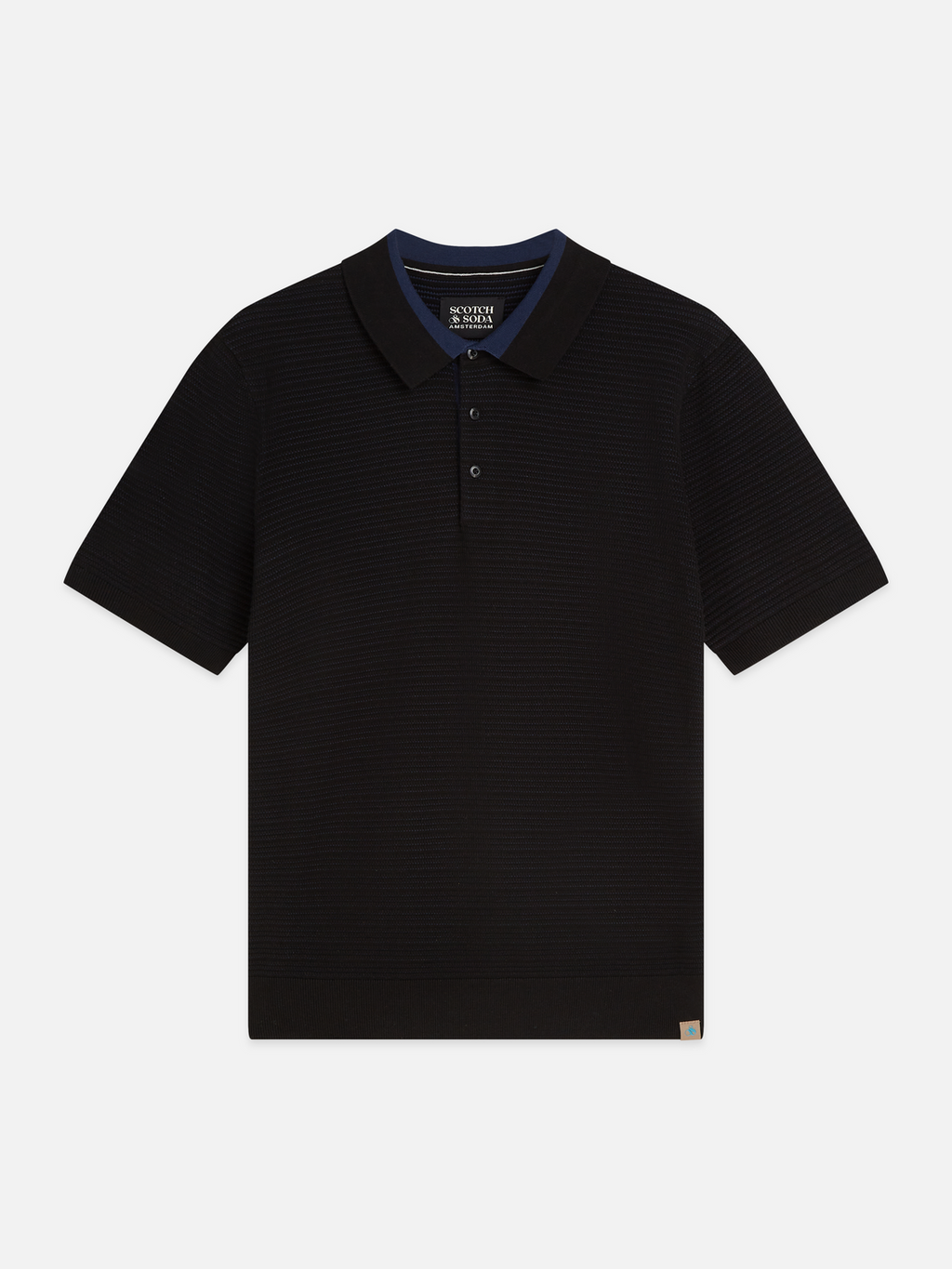 Structured knitted polo