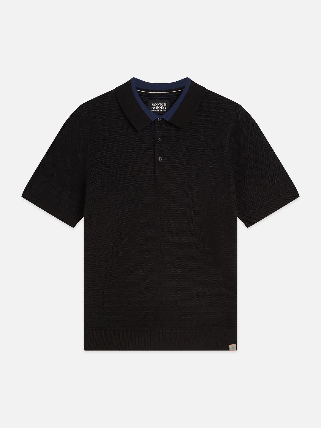 Structured knitted polo