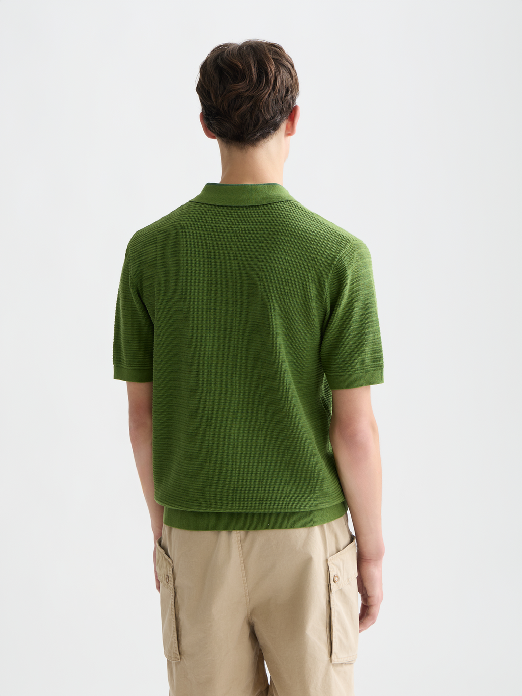 Structured knitted polo