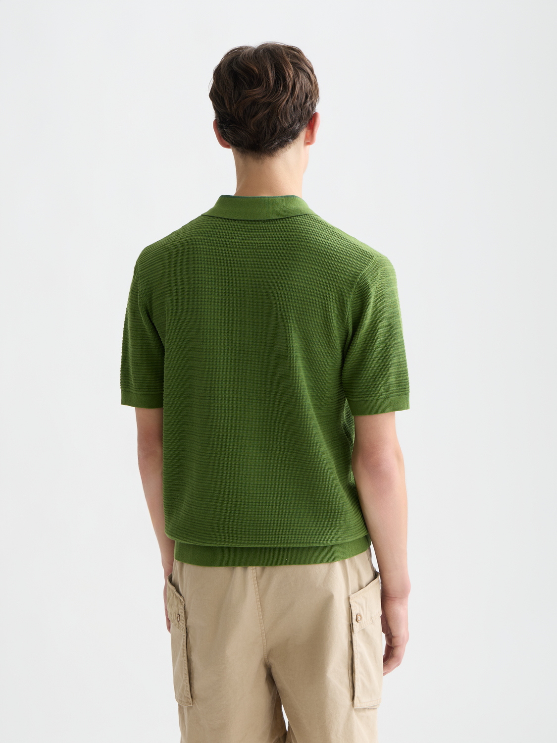 Structured knitted polo