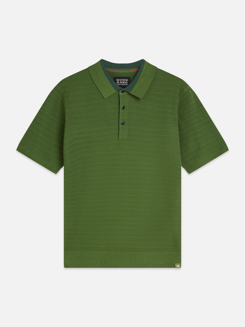 Structured knitted polo