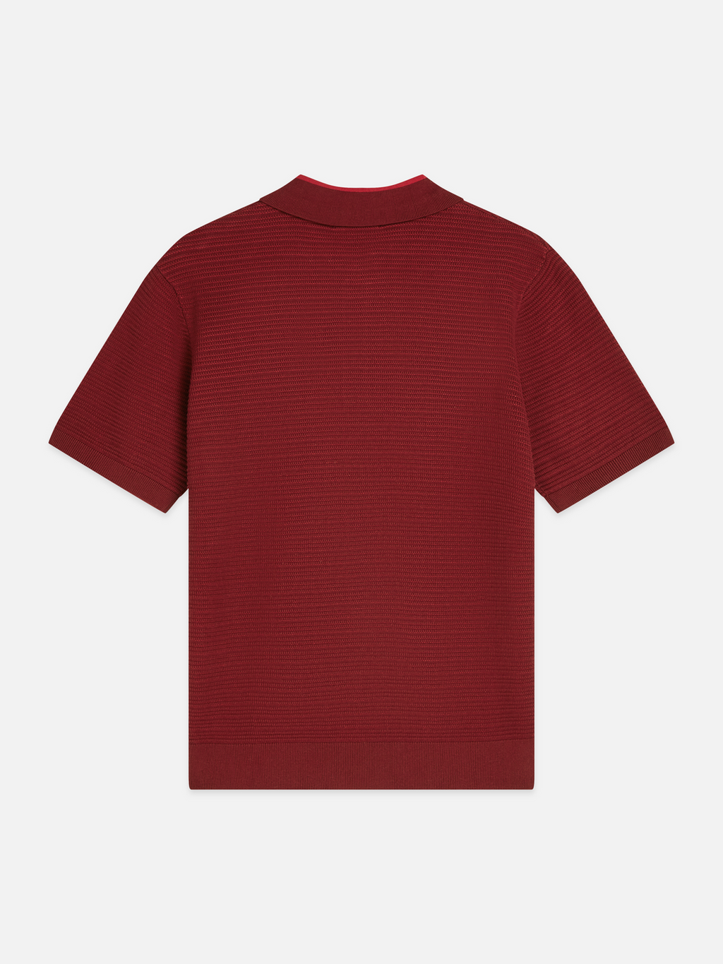 Structured knitted polo