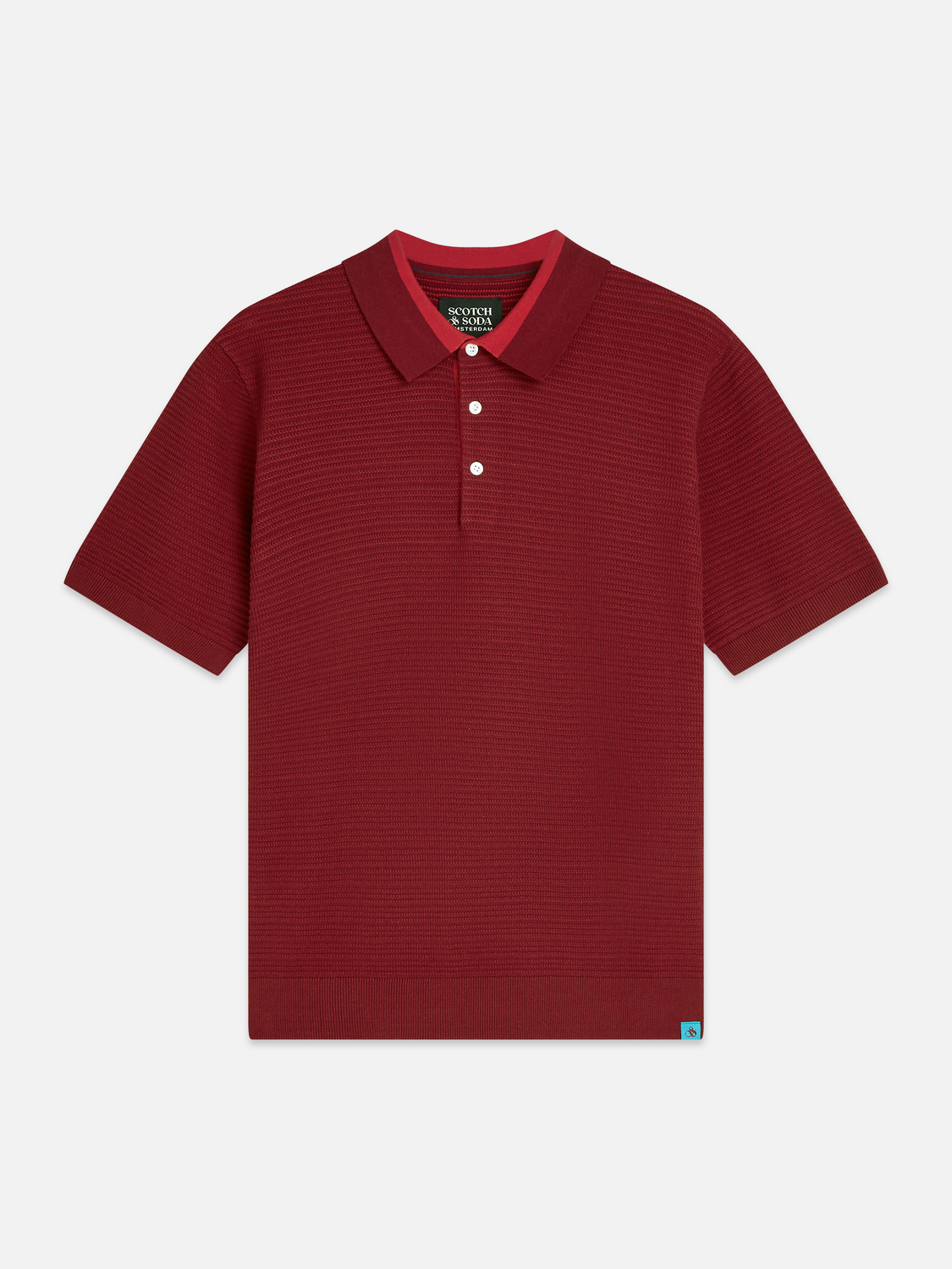 Structured knitted polo