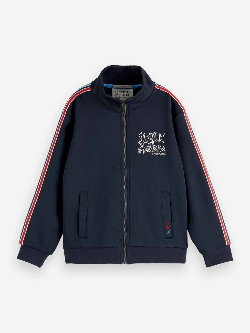 Boys Interlock zip-up track top
