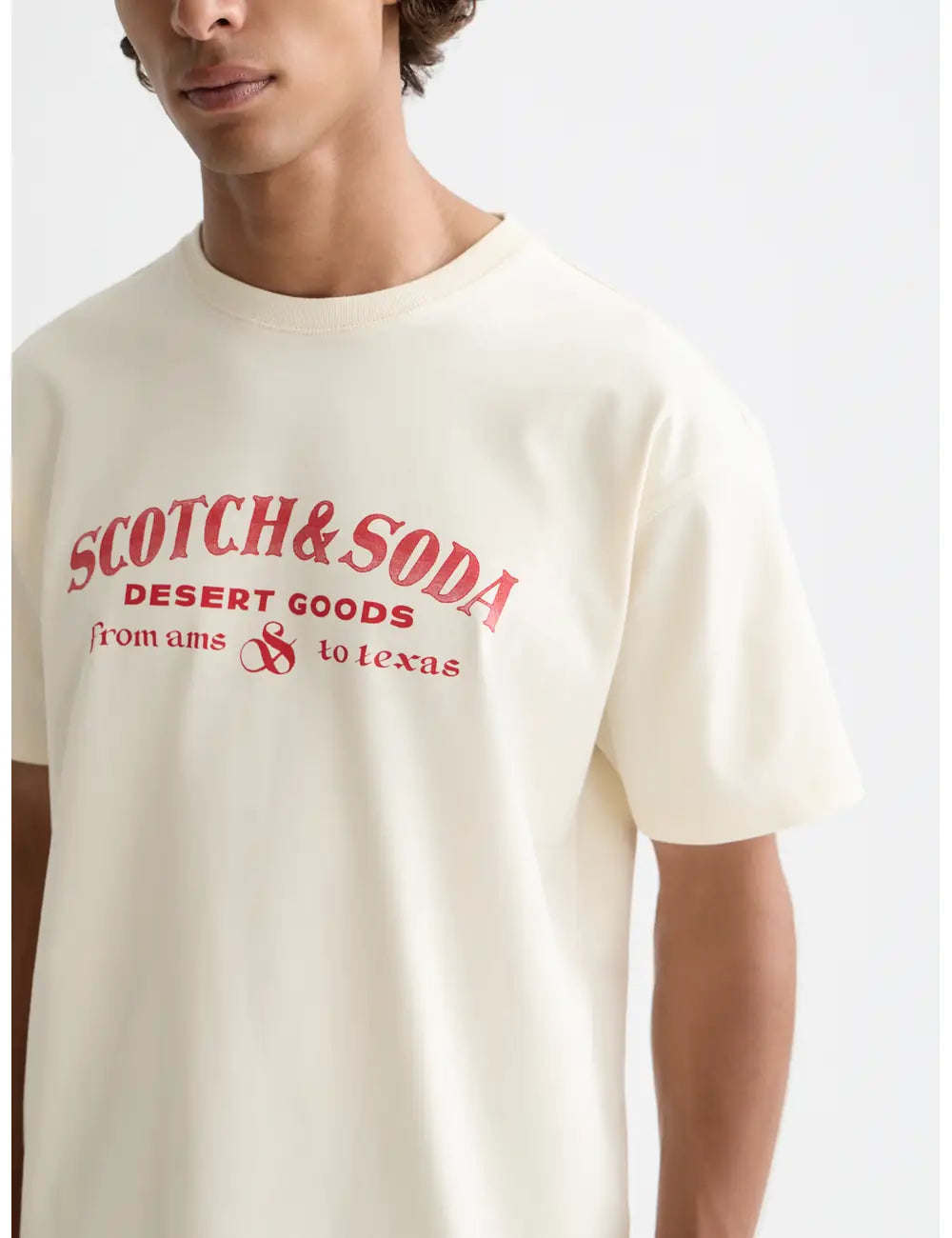 Front Artwork Relaxed-fit T-shirt detail shot of fabric and craftsmanship by Scotch & Soda