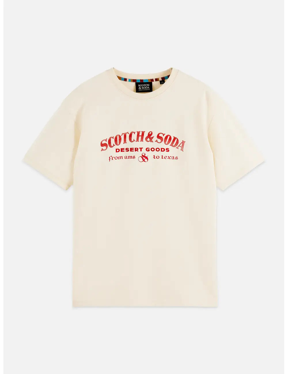 Front Artwork Relaxed-fit T-shirt front view showing fit and finish by Scotch & Soda