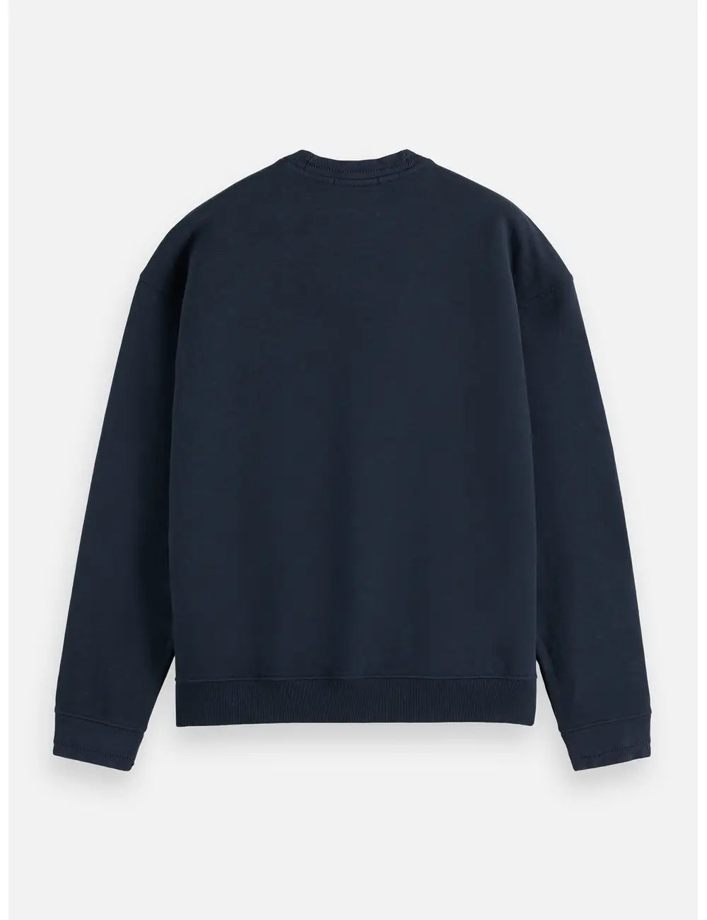 Cross Stitch Artwork Relaxed-fit Sweat-shirt back view showing fit and finish by Scotch & Soda