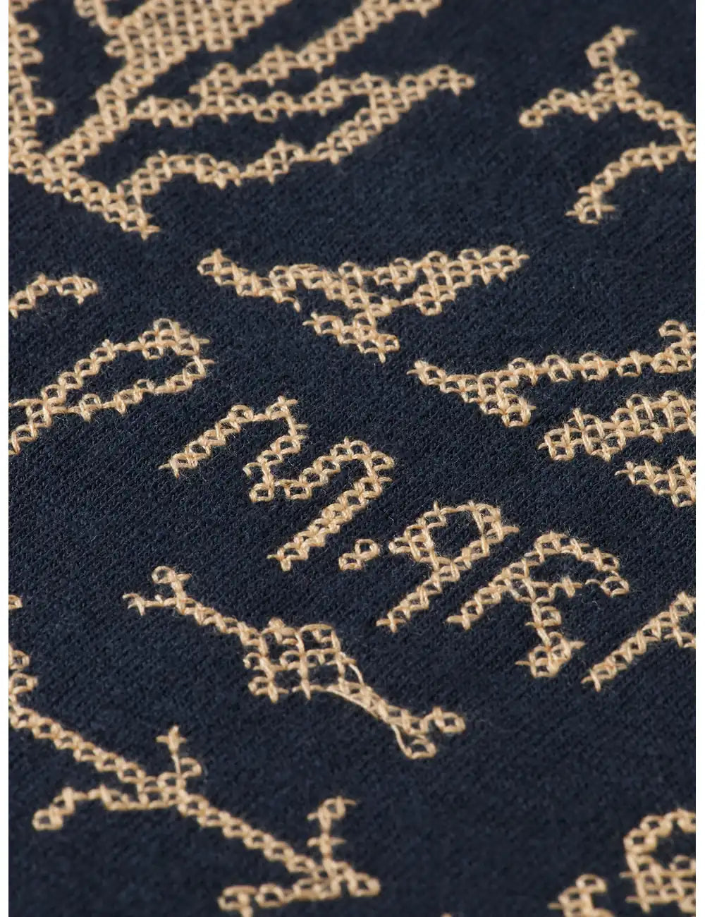 Cross Stitch Artwork Relaxed-fit Sweat-shirt detail shot of fabric and craftsmanship by Scotch & Soda
