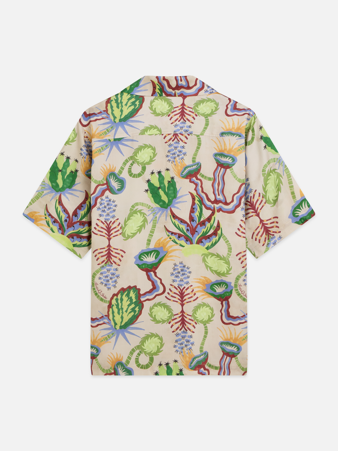 Printed tencel relaxed short sleeve shirt