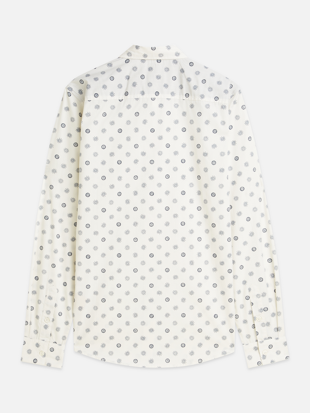 Print poplin slim shirt