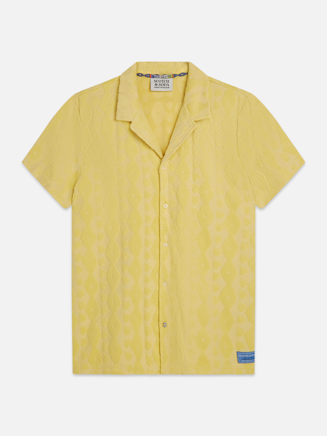Terry jacquard short sleeve shirt