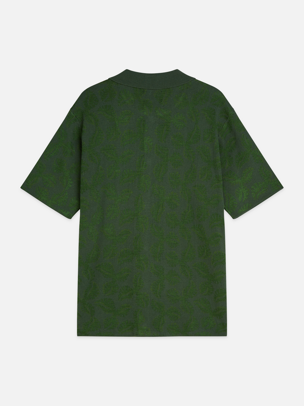 Two-tone knitted short sleeve shirt