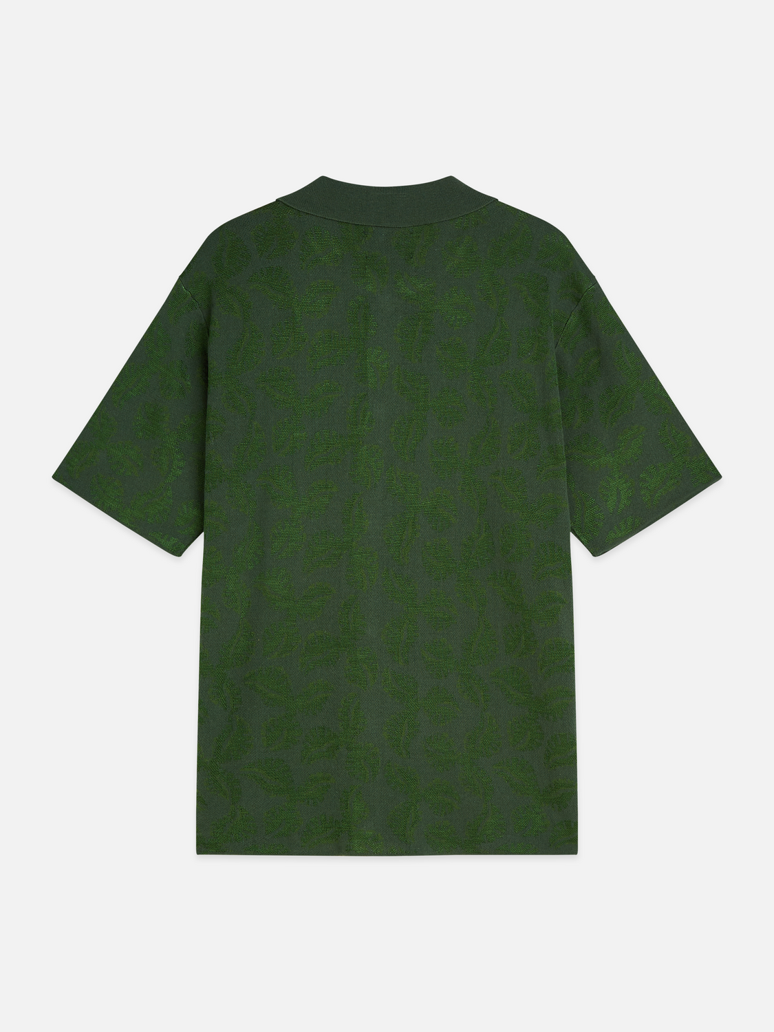 Two-tone knitted short sleeve shirt