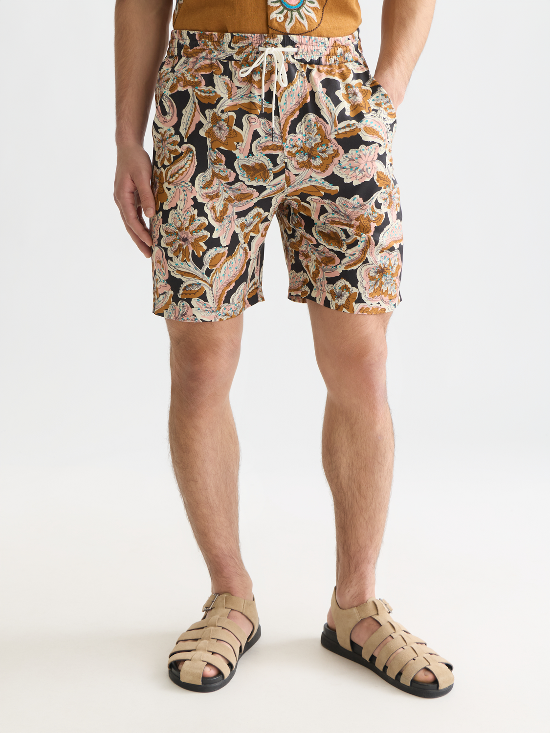 Fave printed tencel relaxed bermuda shorts