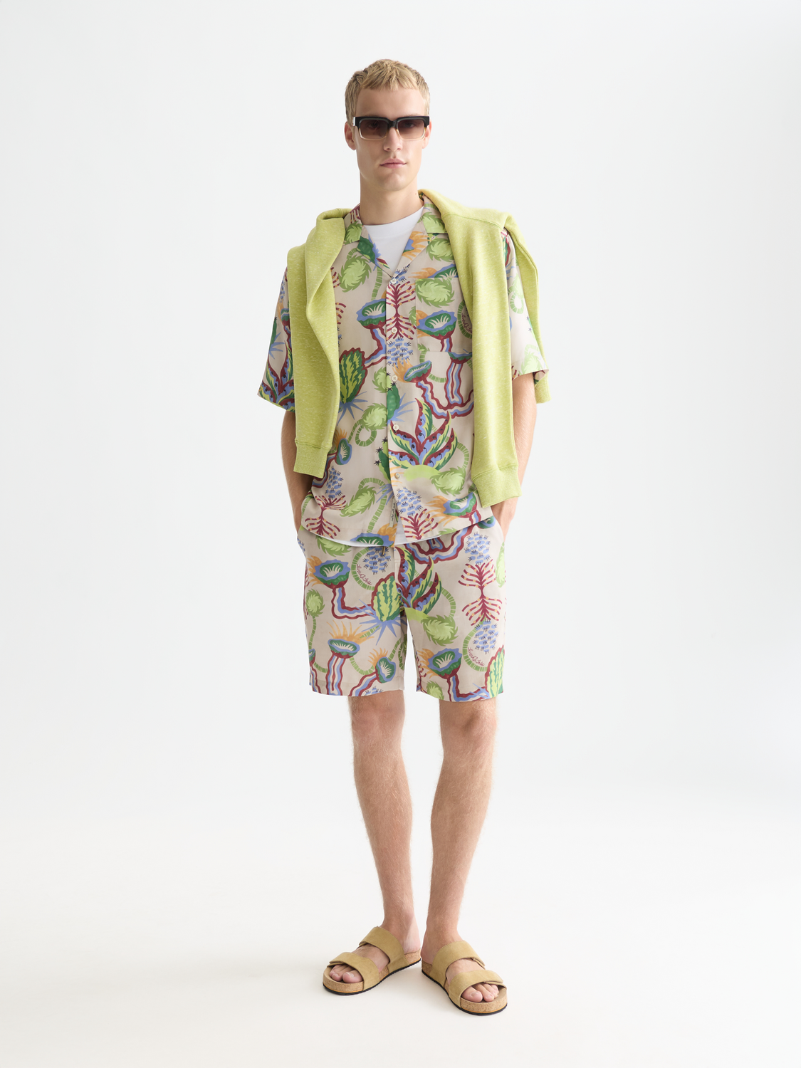 Fave printed tencel relaxed bermuda shorts