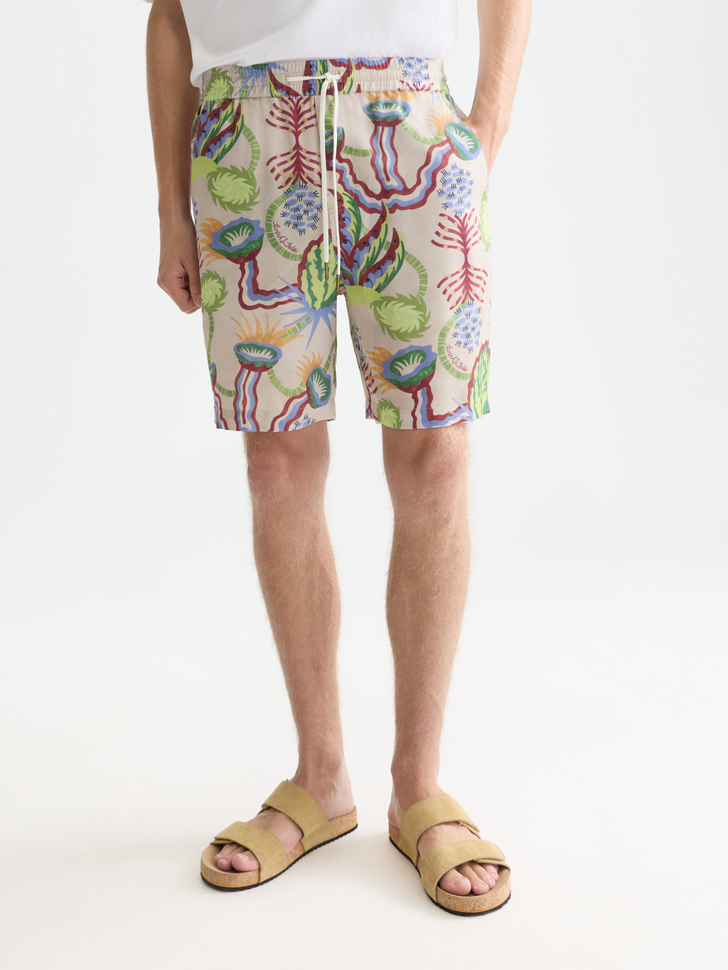 Fave printed tencel relaxed bermuda shorts