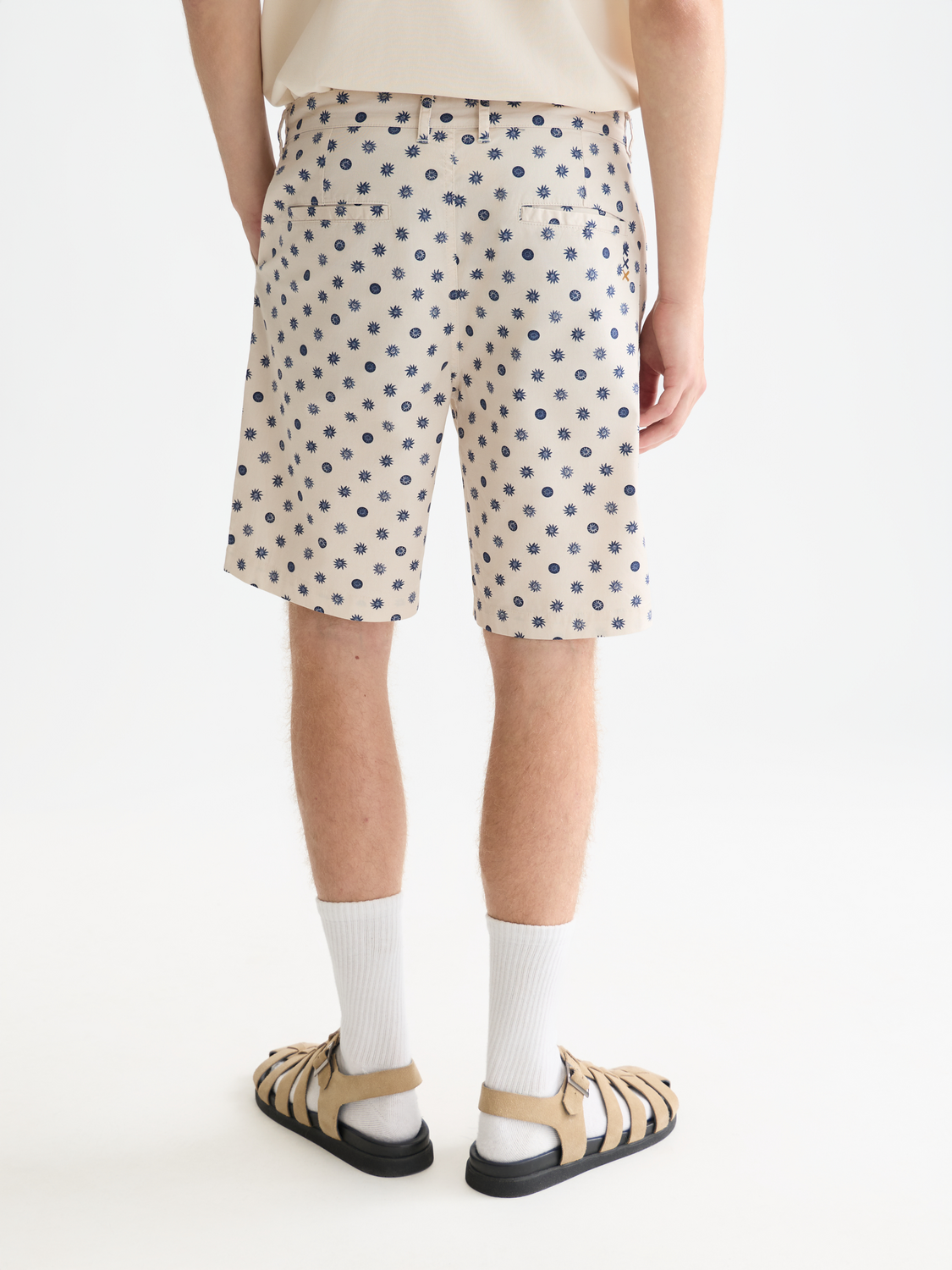 Stuart printed cotton chino shorts