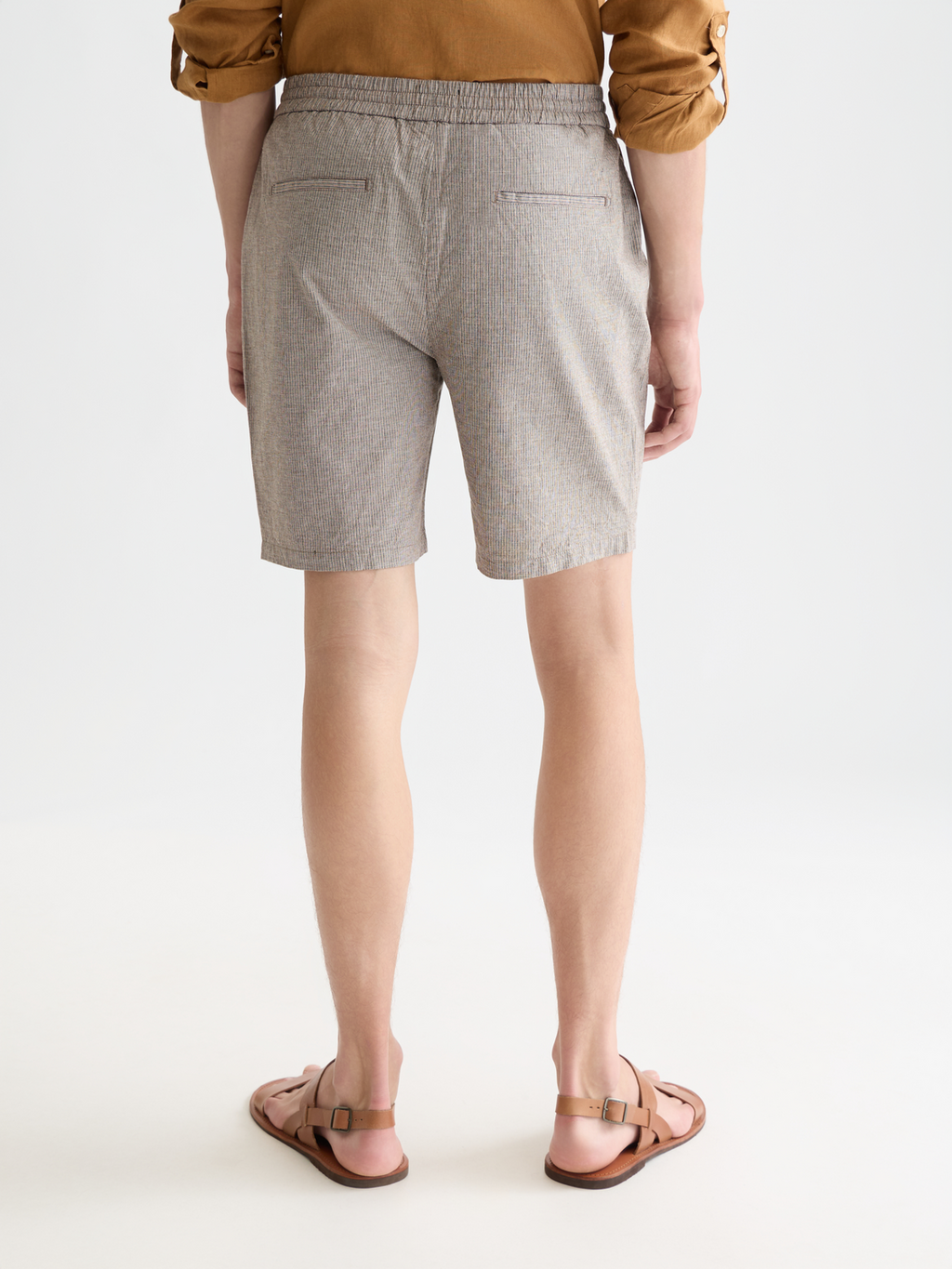 Fave cotton-linen bermuda shorts
