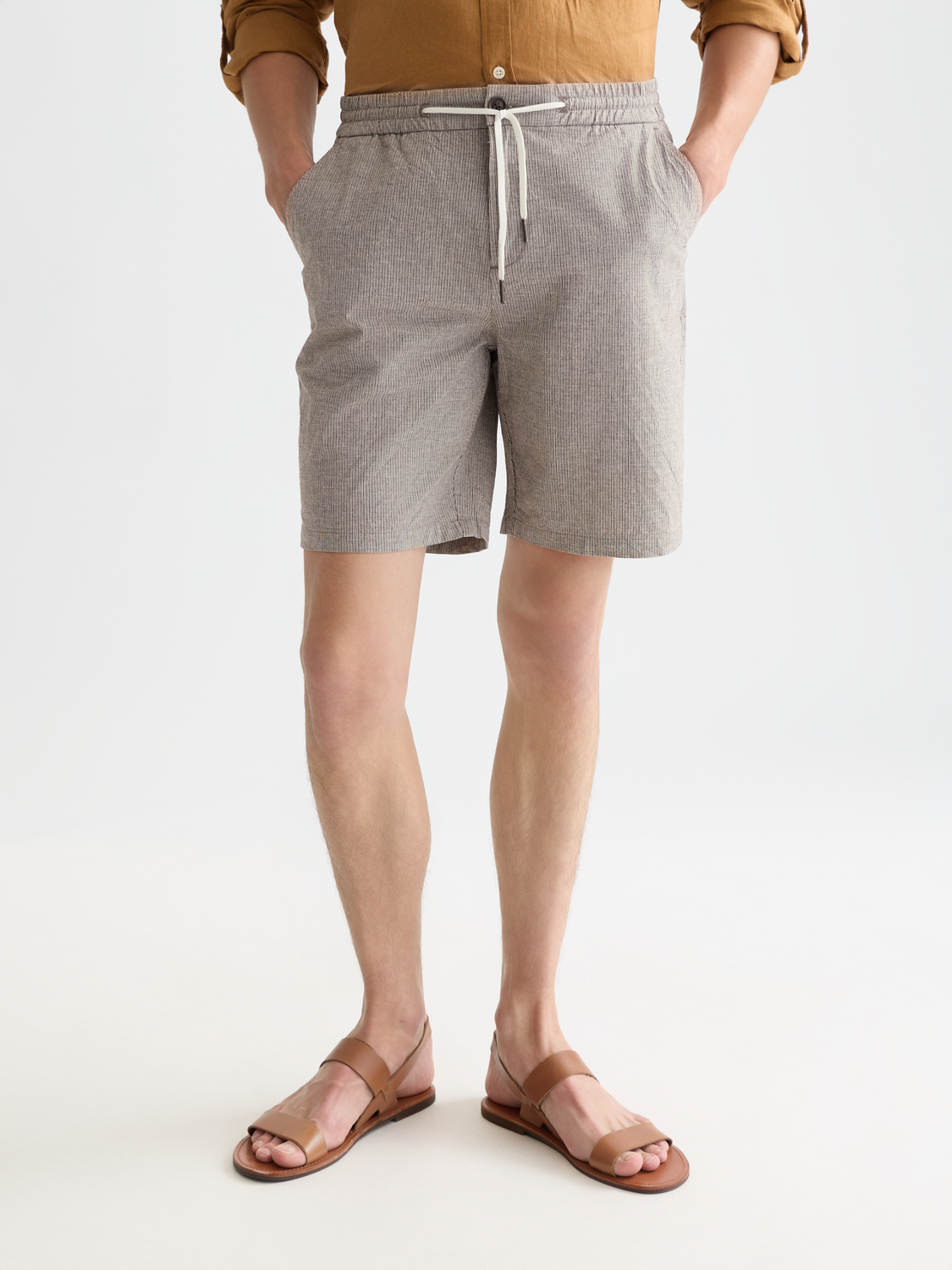 Fave cotton-linen bermuda shorts