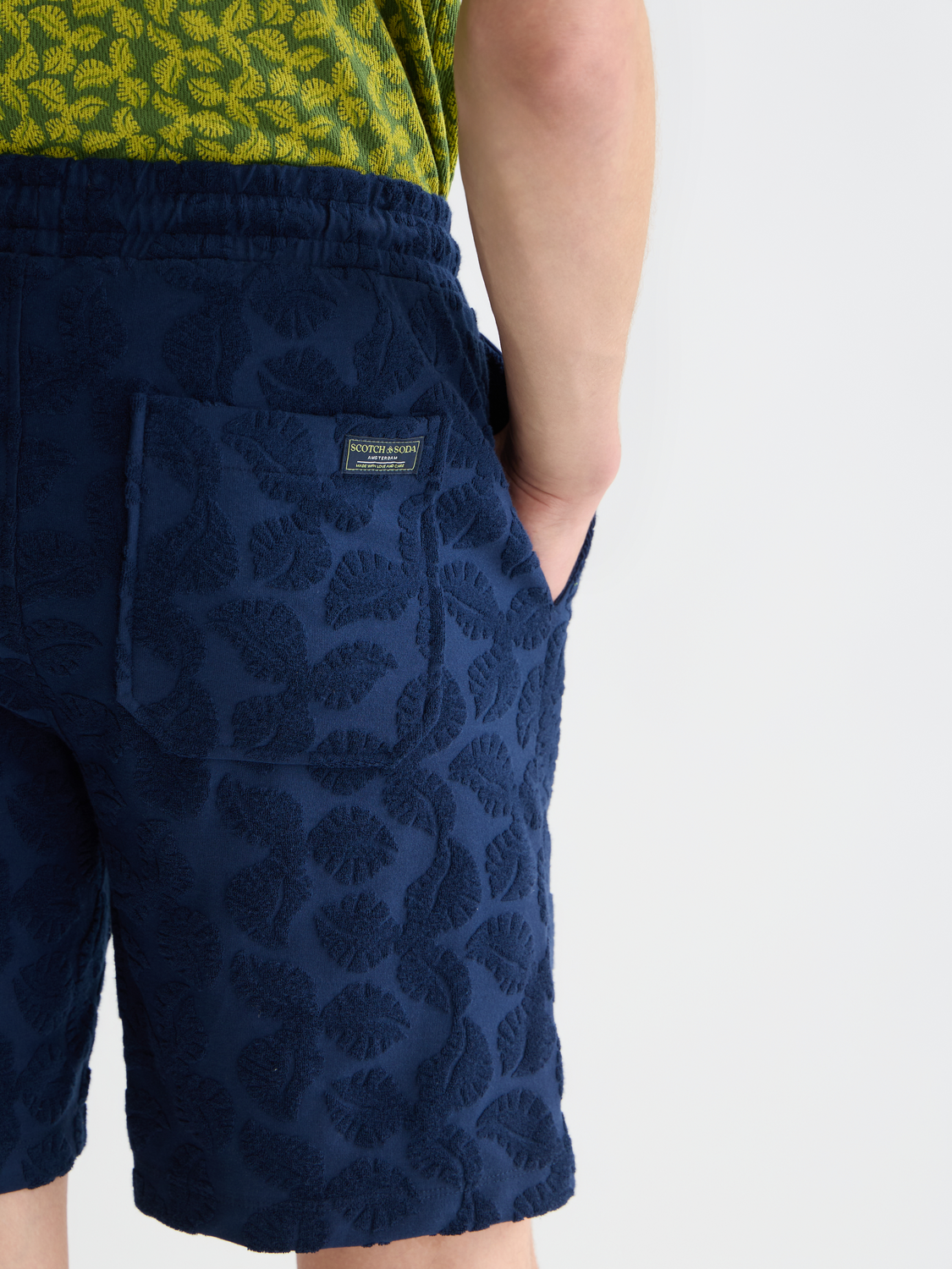 Fave terry jacquard relaxed bermuda shorts