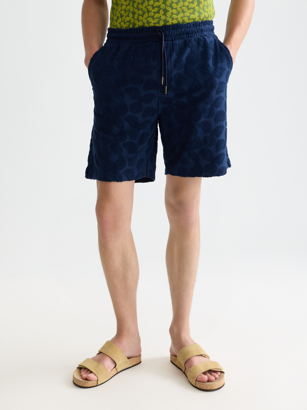Fave terry jacquard relaxed bermuda shorts