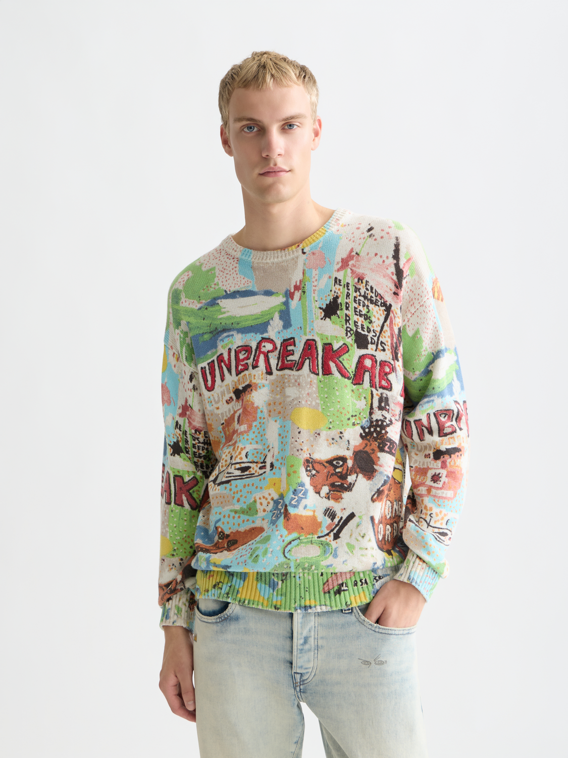 Scotch & Soda x Basquiat Printed Loose Pullover