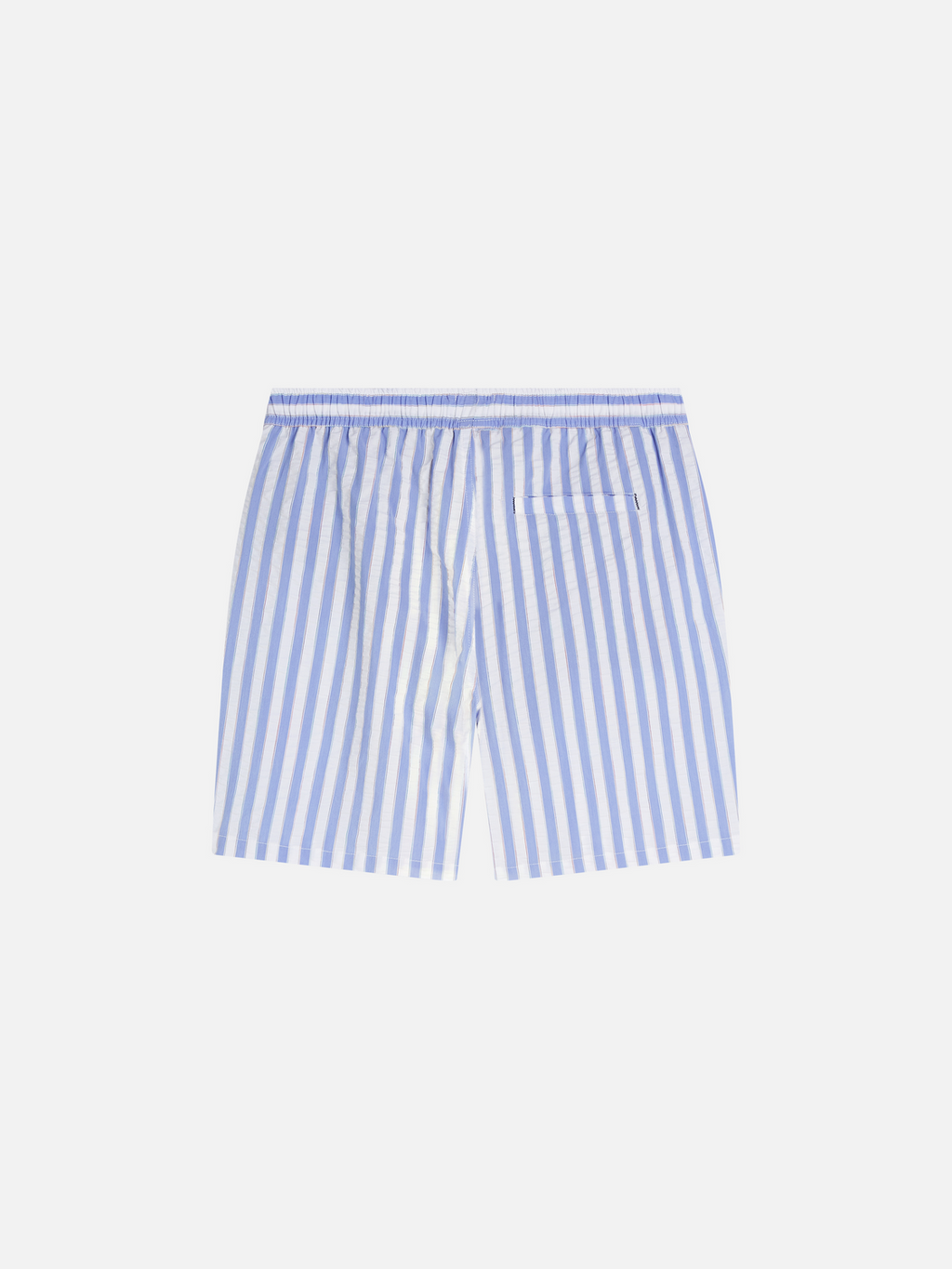 Striped mid-length swim shorts