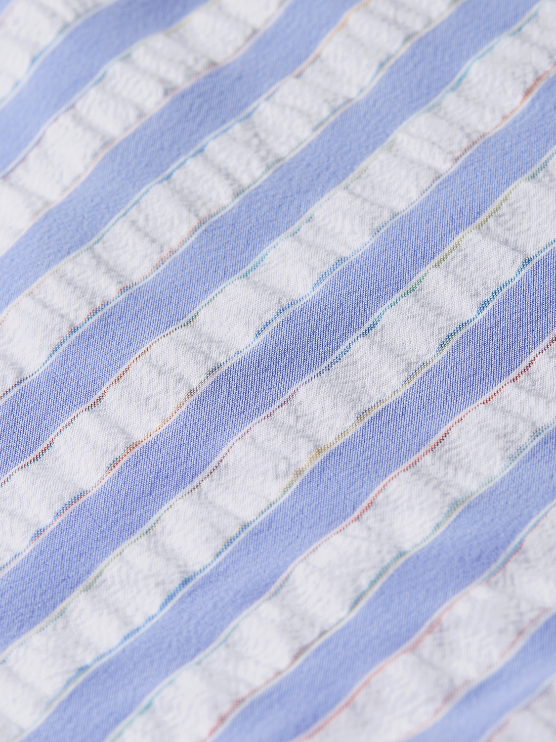 Striped mid-length swim shorts