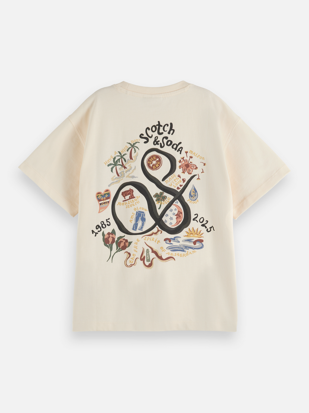 Boys 40th anniversary relaxed embroidery T-shirt