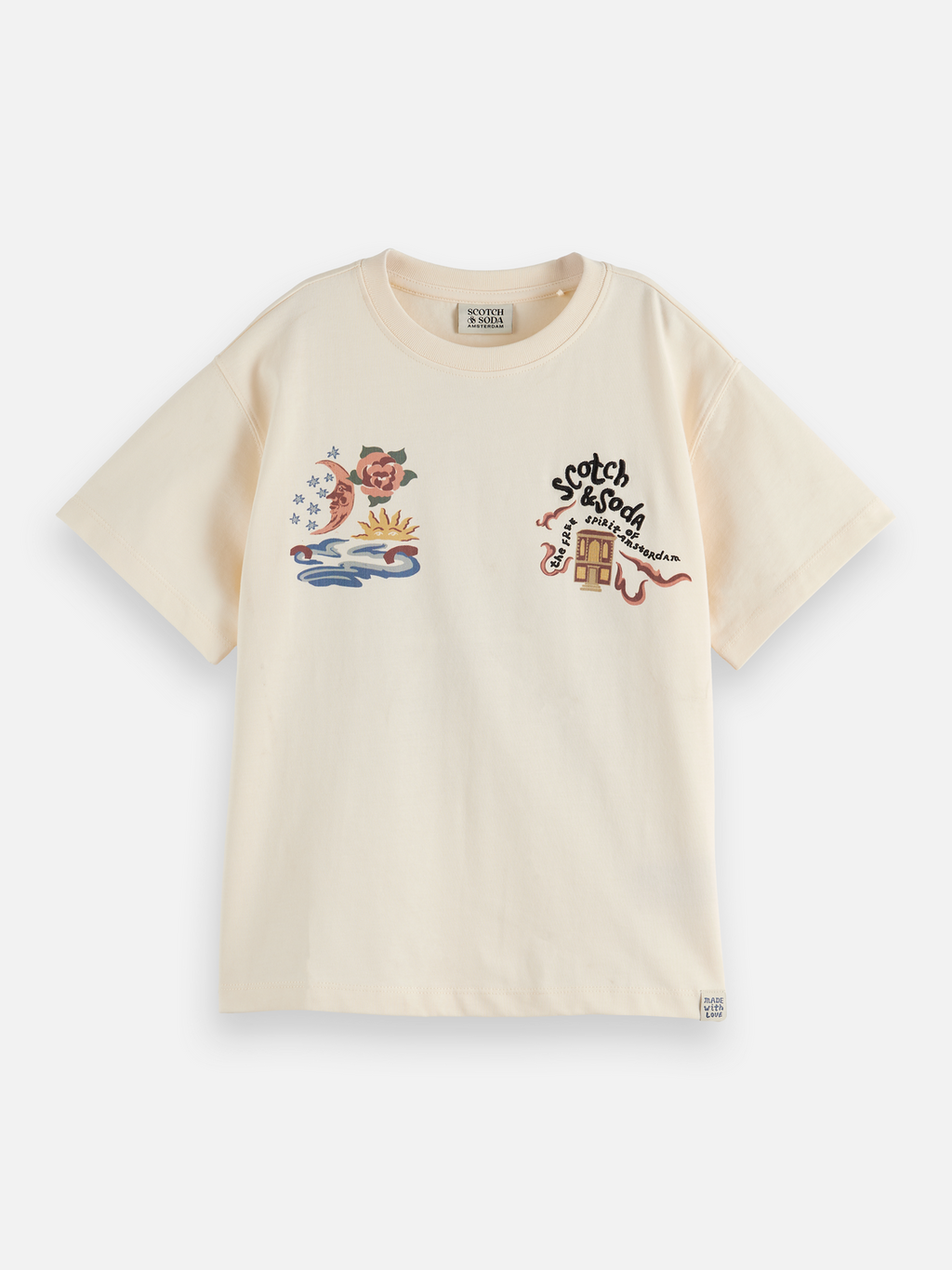 Boys 40th anniversary relaxed embroidery T-shirt