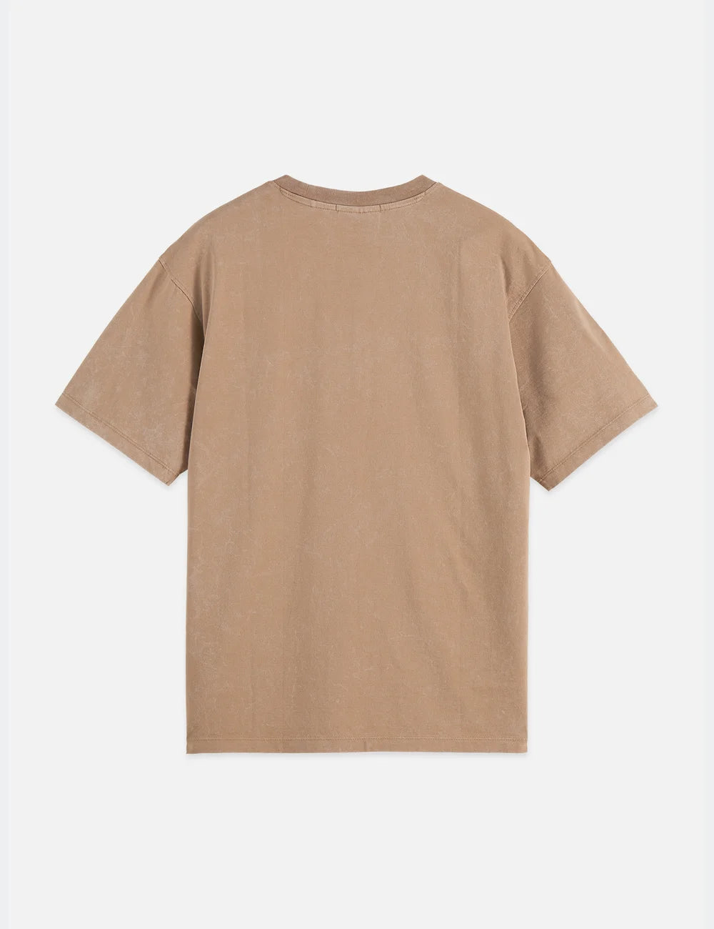 Front Artwork Relaxed-fit Snow-washed T-shirt flat lay showing product details by Scotch & Soda