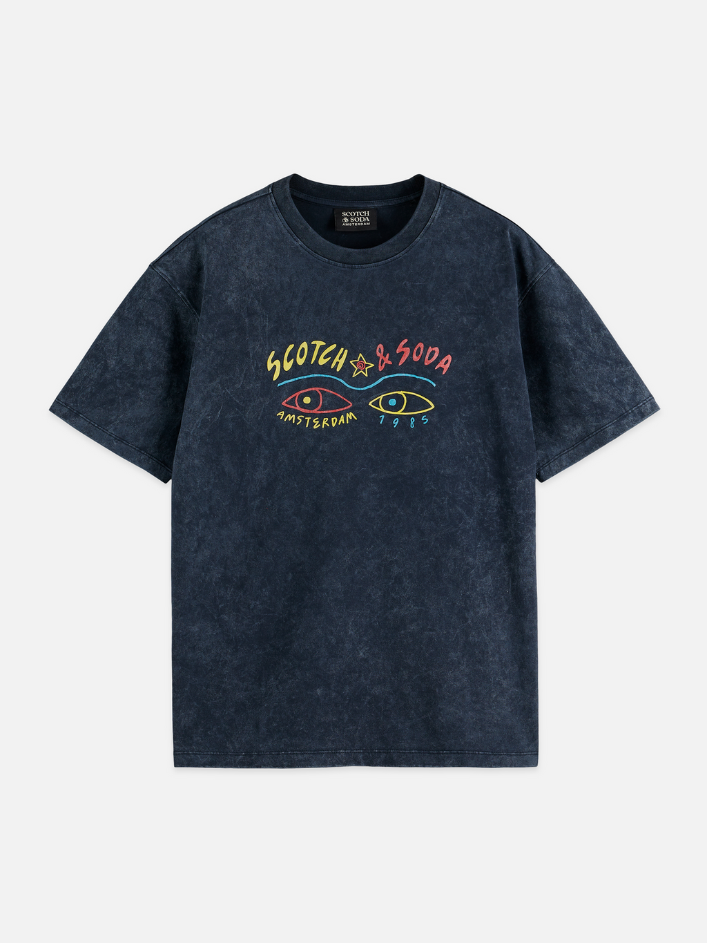 artwork relaxed snow-washed T-shirt